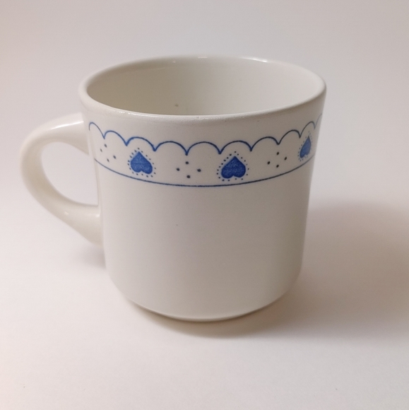 Vintage Blue Hearts Mug & Bowl - Picture 5 of 8